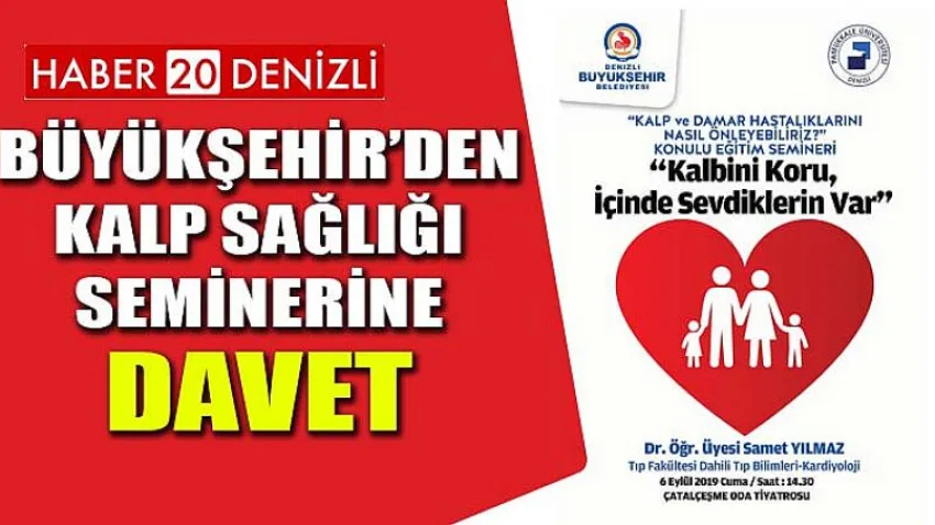 Büyükşehir’den kalp sağlığı seminerine davet