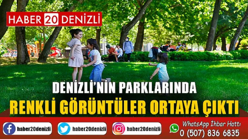 Denizli’nin parklarında renkli görüntüler ortaya çıktı