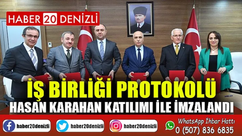 İş Birliği Protokolü Vali Hasan Karahan Katılımı ile İmzalandı