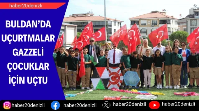 Buldan’da uçurtmalar Gazzeli çocuklar için uçtu