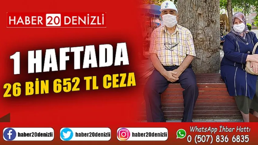 Denizli’de 1 haftada 26 bin 652 TL ceza kesildi