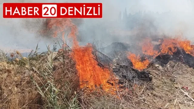 Denizli'de çöplük alanda çıkan yangın büyümeden söndürüldü