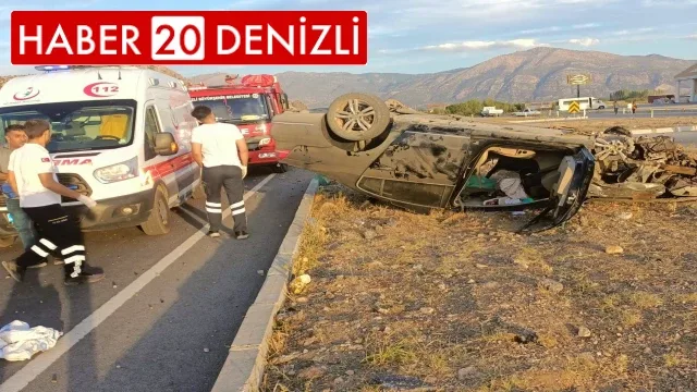 Takla atan otomobil şarampolde ters döndü: 2 yaralı