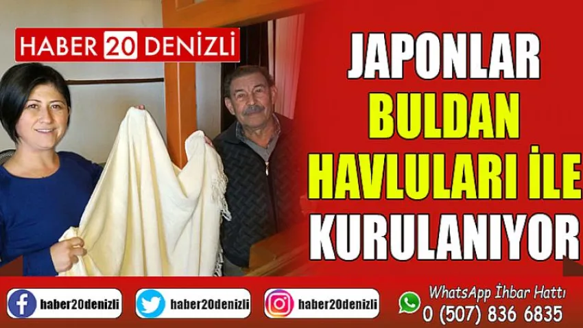 Japonlar Buldan havluları ile kurulanıyor