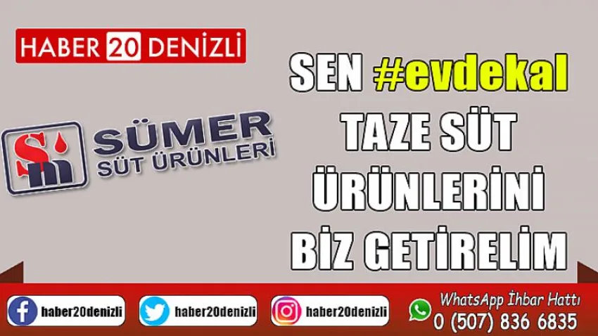 Sen #evdekal Taze Süt Ürünlerini Biz Getirelim