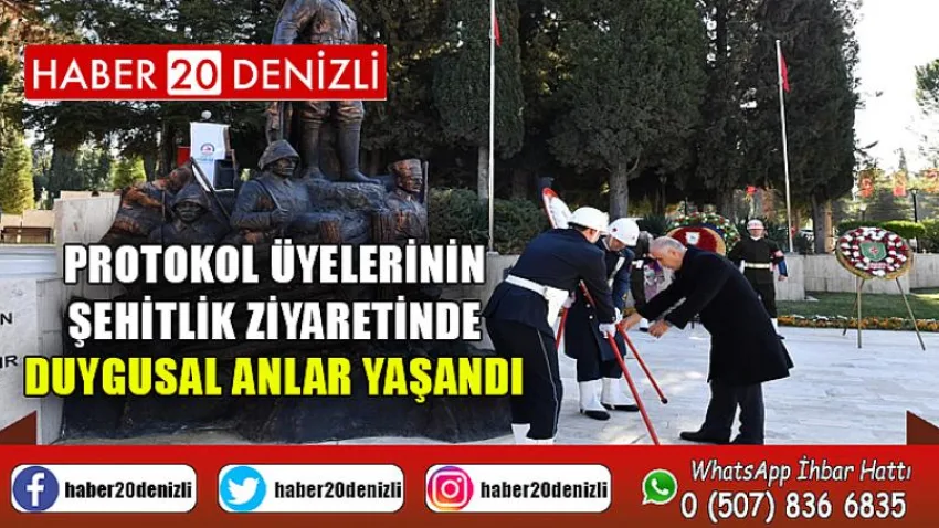 Protokol üyelerinin şehitlik ziyaretinden duygusal anlar yaşandı