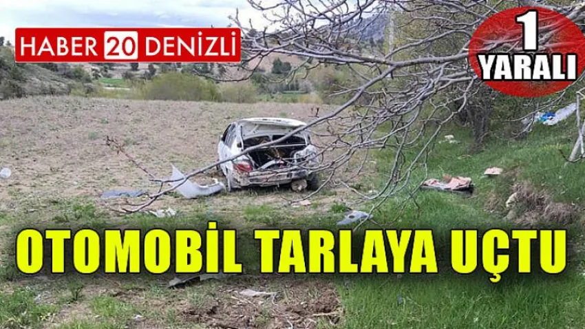 Otomobil Tarlaya Uçtu: 1 Yaralı