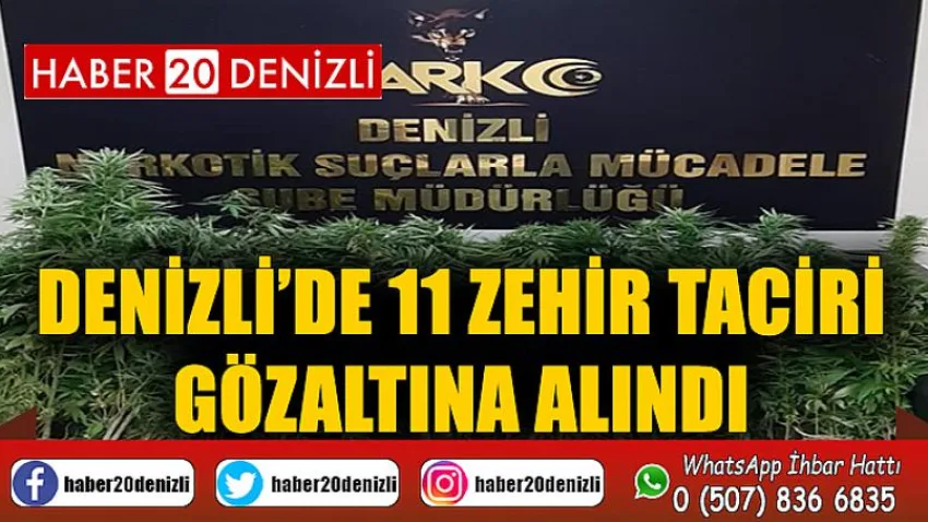 Denizli’de 11 zehir taciri gözaltına alındı