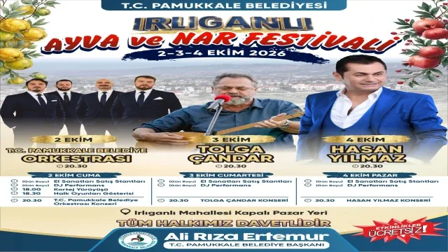Pamukkale Belediyesi Ayva ve Nar Festivali Cuma Günü Başlıyor