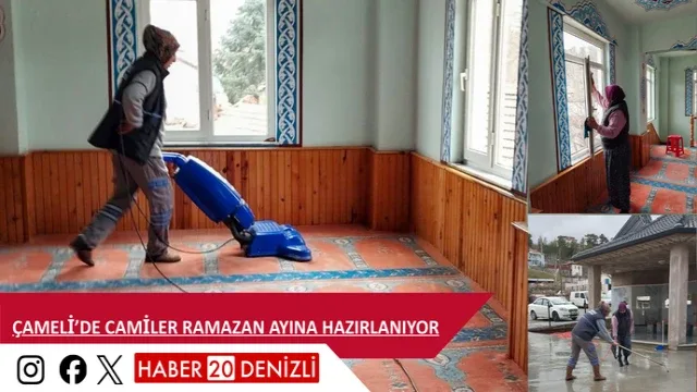 Çameli’de camiler Ramazan ayına hazırlanıyor