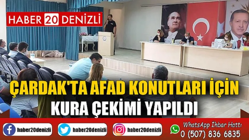 Çardak'ta AFAD konutları için kura çekimi yapıldı