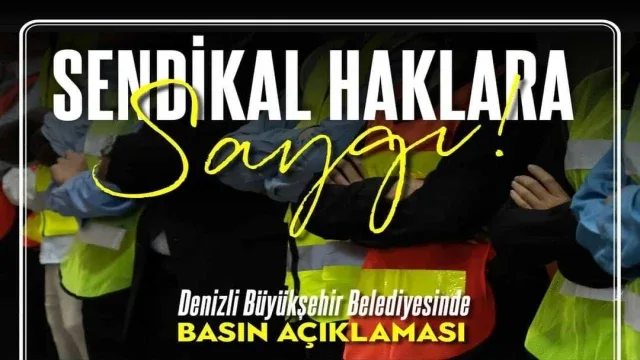 Denizli Büyükşehir belediyesi işçileri eylemde