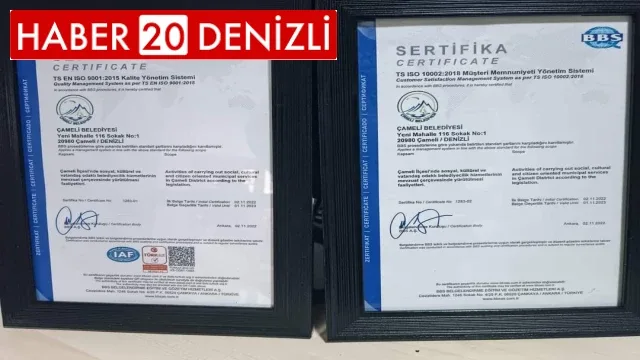 Çameli Belediyesi’nin kaliteli hizmeti tescillendi