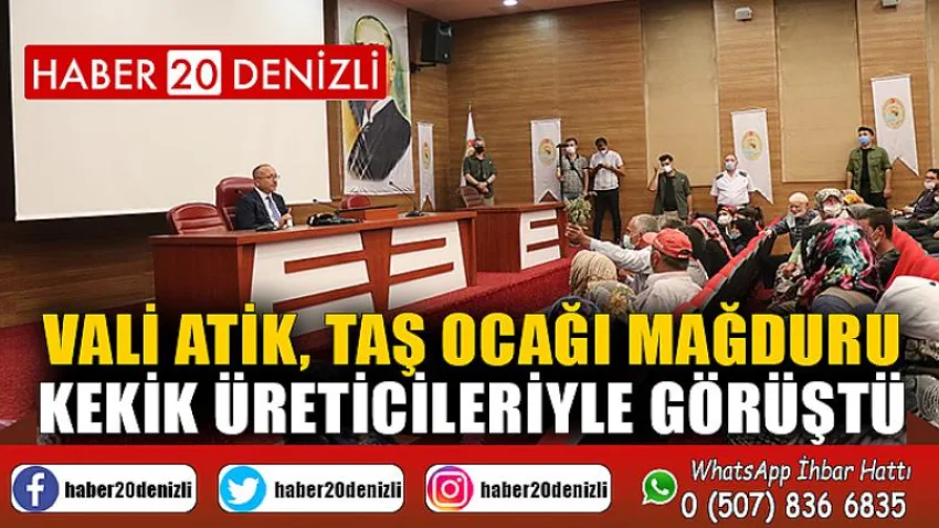 Vali Atik, taş ocağı mağduru kekik üreticileriyle görüştü