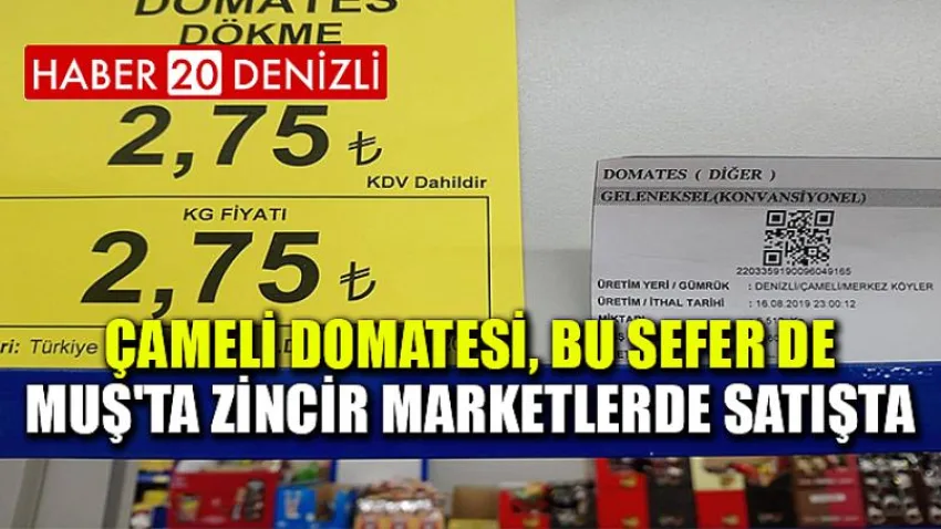 Çameli Domatesi, Bu Sefer de Muş'ta Zincir Marketlerde Satışta