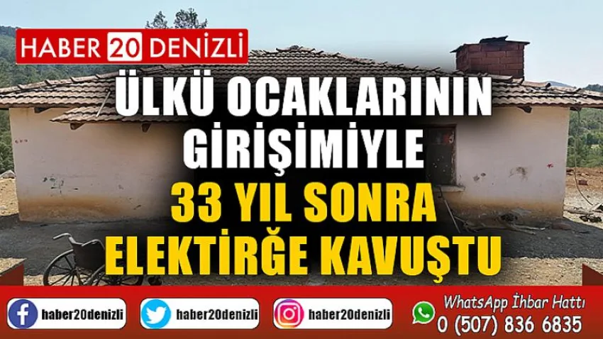 Ülkü Ocaklarının Girişimiyle 33 Yıl Sonra Elektirğe Kavuştu