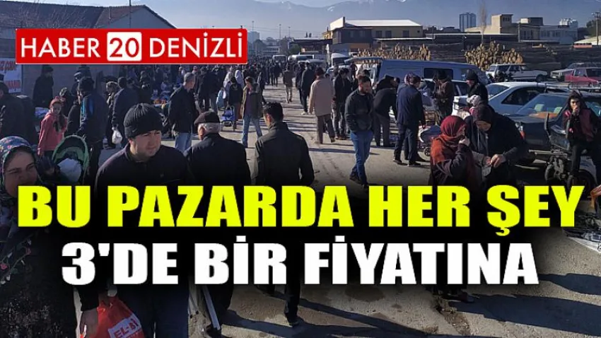 Bu pazarda her şey 3'de bir fiyatına