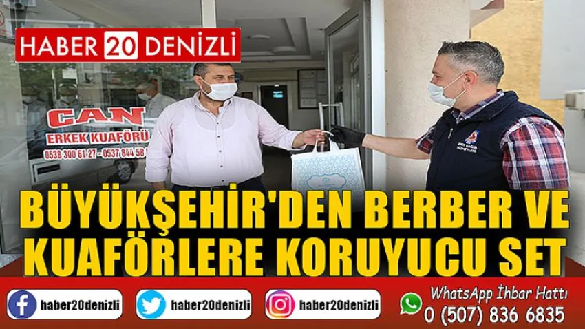 Büyükşehir'den berber ve kuaförlere koruyucu set