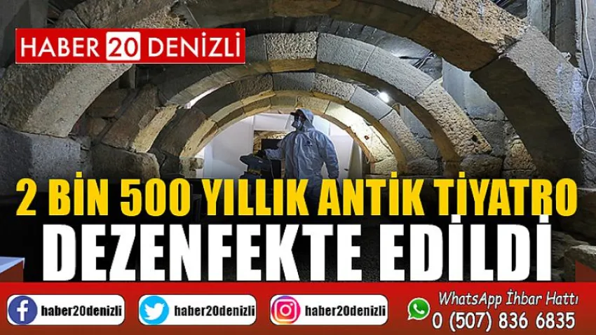 2 bin 500 yıllık antik tiyatro dezenfekte edildi