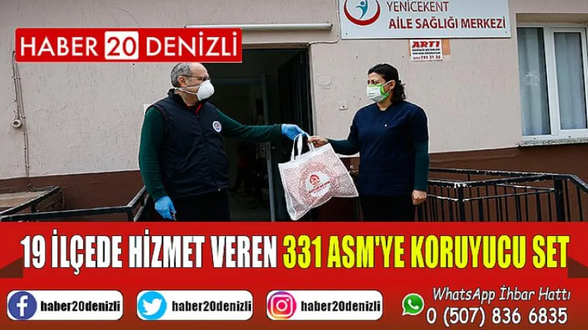 19 ilçede hizmet veren 331 ASM'ye koruyucu set