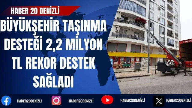 Büyükşehir taşınma desteği ile bir yılda toplam 2,2 milyon TL rekor destek sağladı