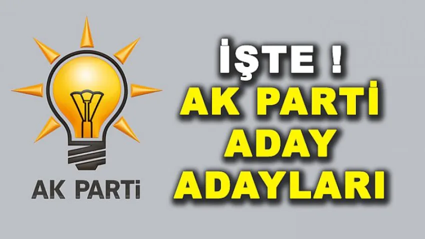 Ak Parti Aday Adayları