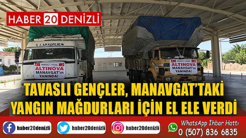 Tavaslı gençler, Manavgat’taki yangın mağdurları için el ele verdi