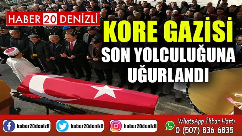 Kore Gazisi son yolculuğuna uğurlandı