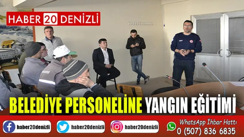 Belediye personeline yangın eğitimi