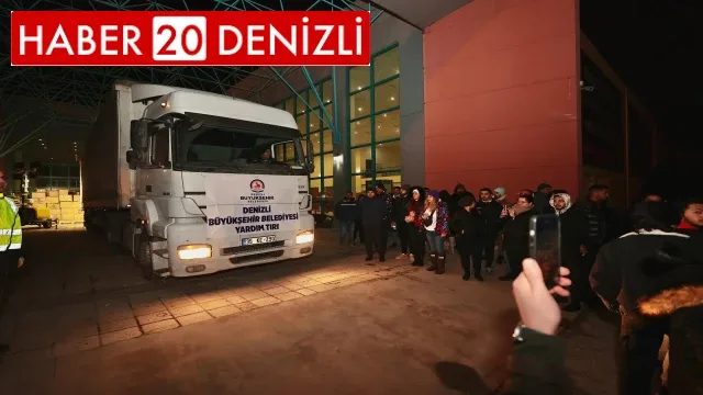 Büyükşehir deprem için tüm imkanlarıyla seferber Büyükşehir’in ilk yardım malzemeleri tırı yola çıktı