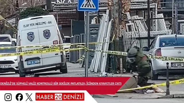 Denizli’de şüpheli valiz kontrollü bir şekilde patlatıldı; içinden kıyafetler çıktı