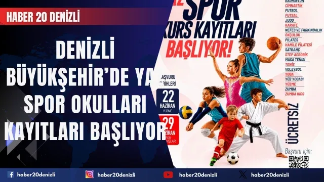 Denizli Büyükşehir’de Yaz Spor Okulları kayıtları başlıyor