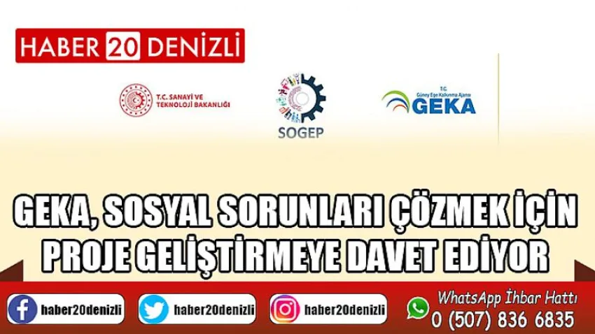 GEKA, sosyal sorunları çözmek için proje geliştirmeye davet ediyor