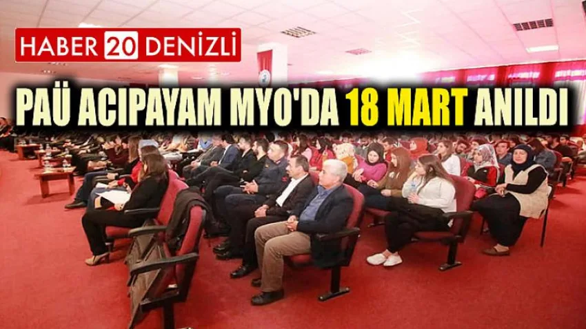PAÜ Acıpayam MYO'da 18 Mart Anıldı