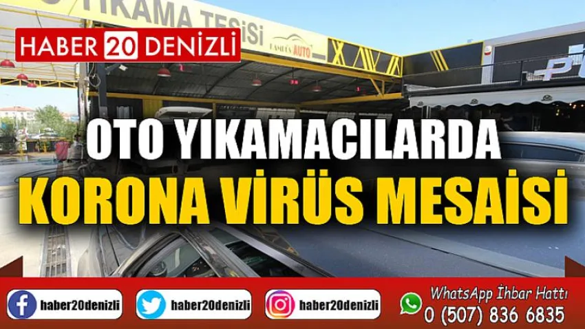 Oto yıkamacılarda korona virüs mesaisi
