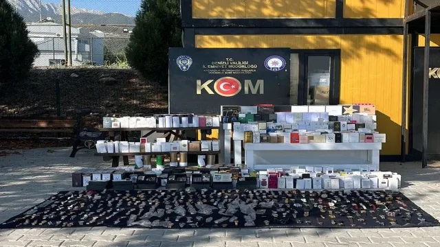 Denizli’de binlerce kaçak eşya ele geçirildi