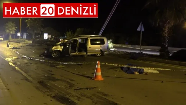 Hafif ticari araç palmiye ağacına ve aydınlatma direğine çarptı: 2 ölü