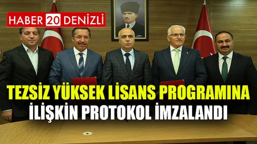 Tezsiz Yüksek Lisans Programına İlişkin Protokol İmzalandı