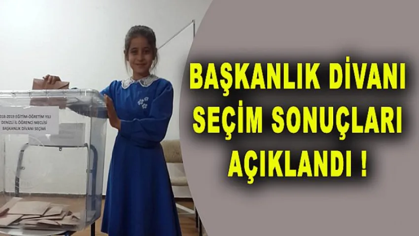 Başkanlık Divanı Seçim Sonuçları Açıklandı