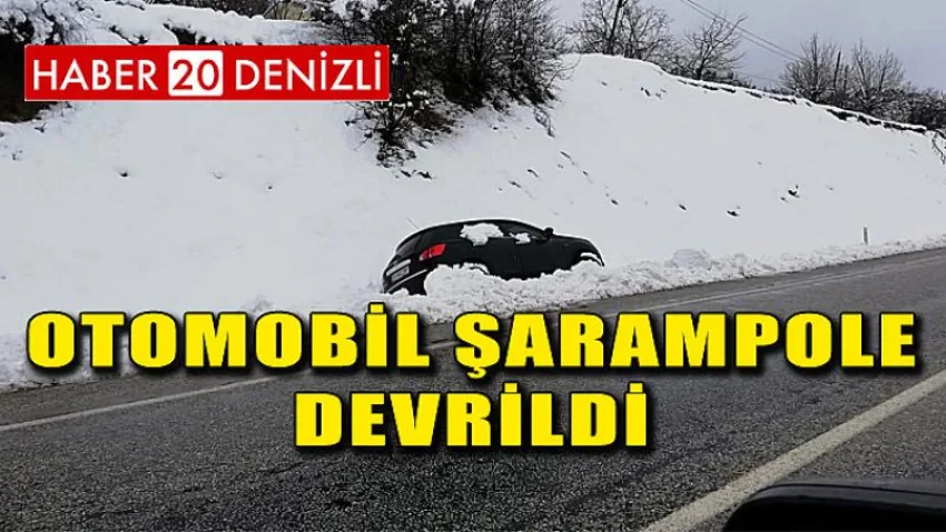 Otomobil Şarampole Devrildi