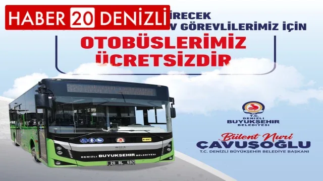 Denizli'de YKS’ye girecek öğrencilere ulaşım ücretsiz
