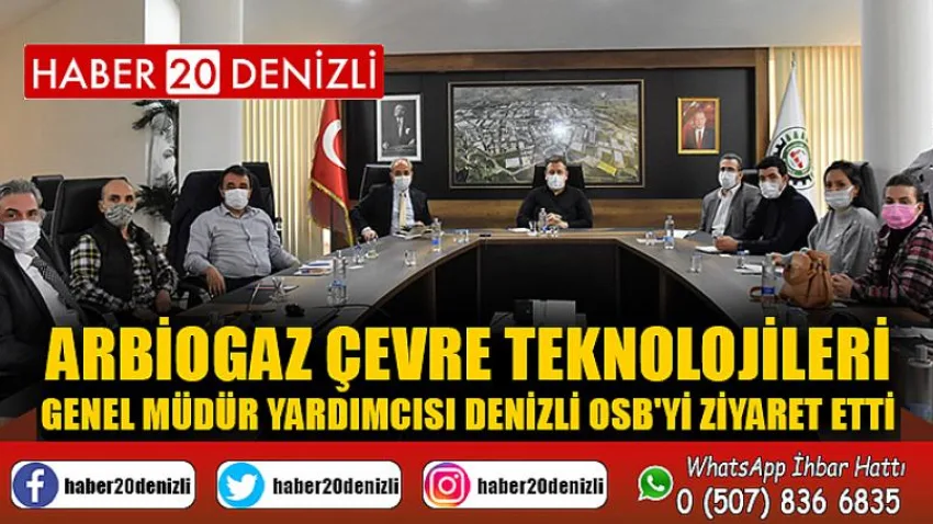 Arbiogaz Çevre Teknolojileri Genel Müdür Yardımcısı Denizli OSB'yi Ziyaret Etti
