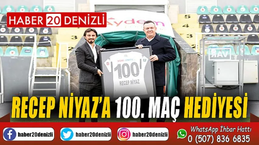 Recep Niyaz’a 100. maç hediyesi