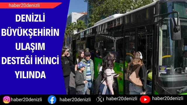 Denizli Büyükşehirin ulaşım desteği ikinci yılında
