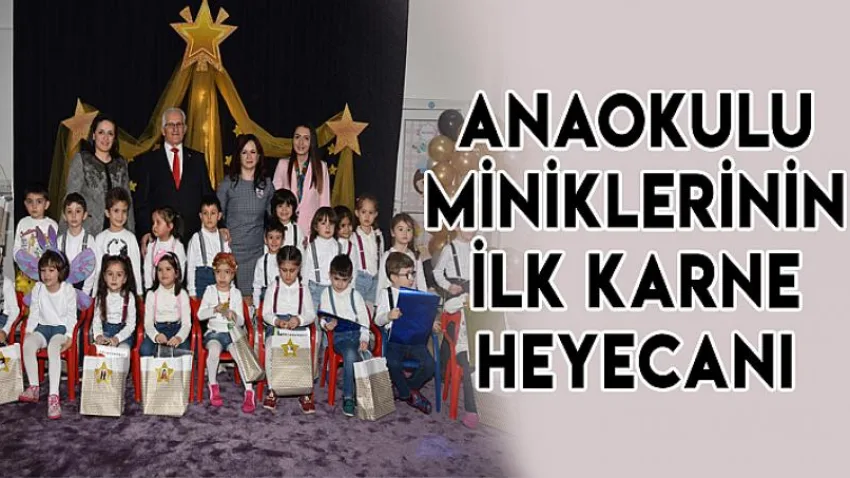 Anaokulu Miniklerinin İlk Karne Heyecanı