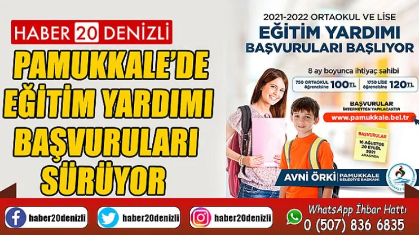 Pamukkale’de Eğitim Yardımı Başvuruları Sürüyor