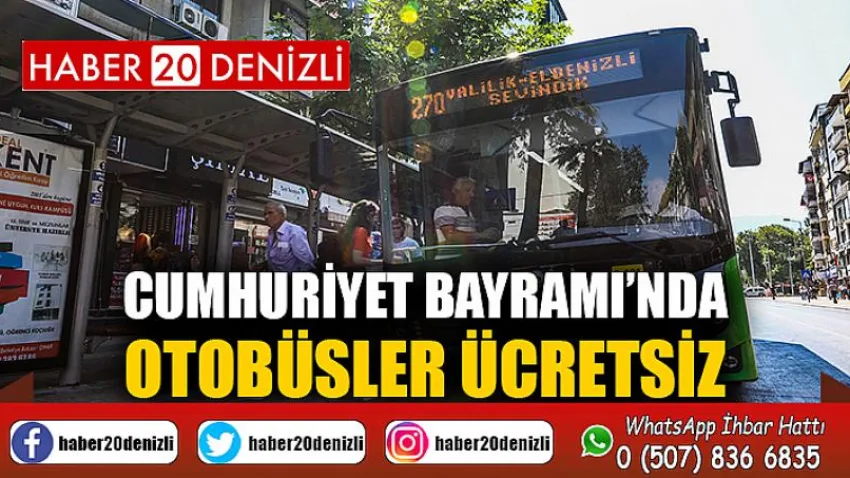 Cumhuriyet Bayramı’nda otobüsler ücretsiz