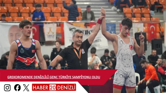 Grekoromende Denizlili genç Türkiye şampiyonu oldu