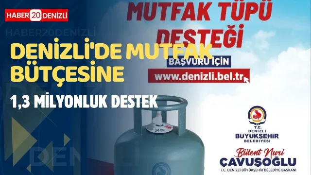 Denizli'de mutfak bütçesine 1,3 milyonluk destek