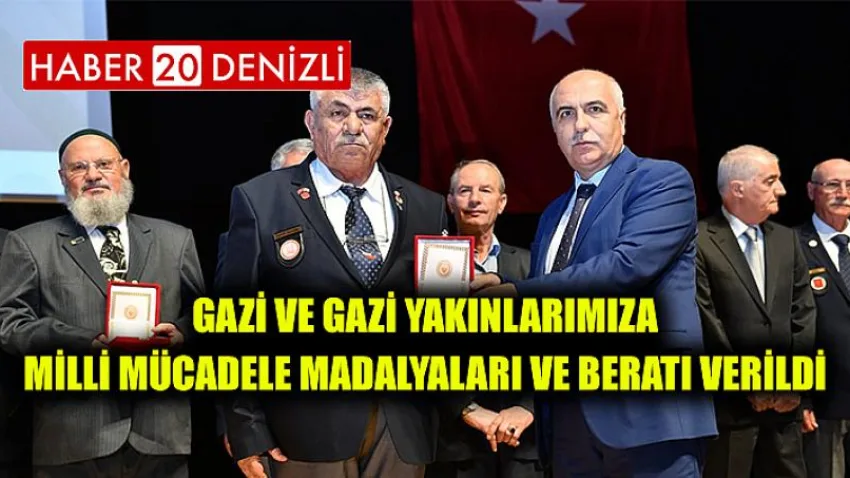Gazi ve Gazi Yakınlarımıza Milli Mücadele Madalyaları ve Beratı Verildi